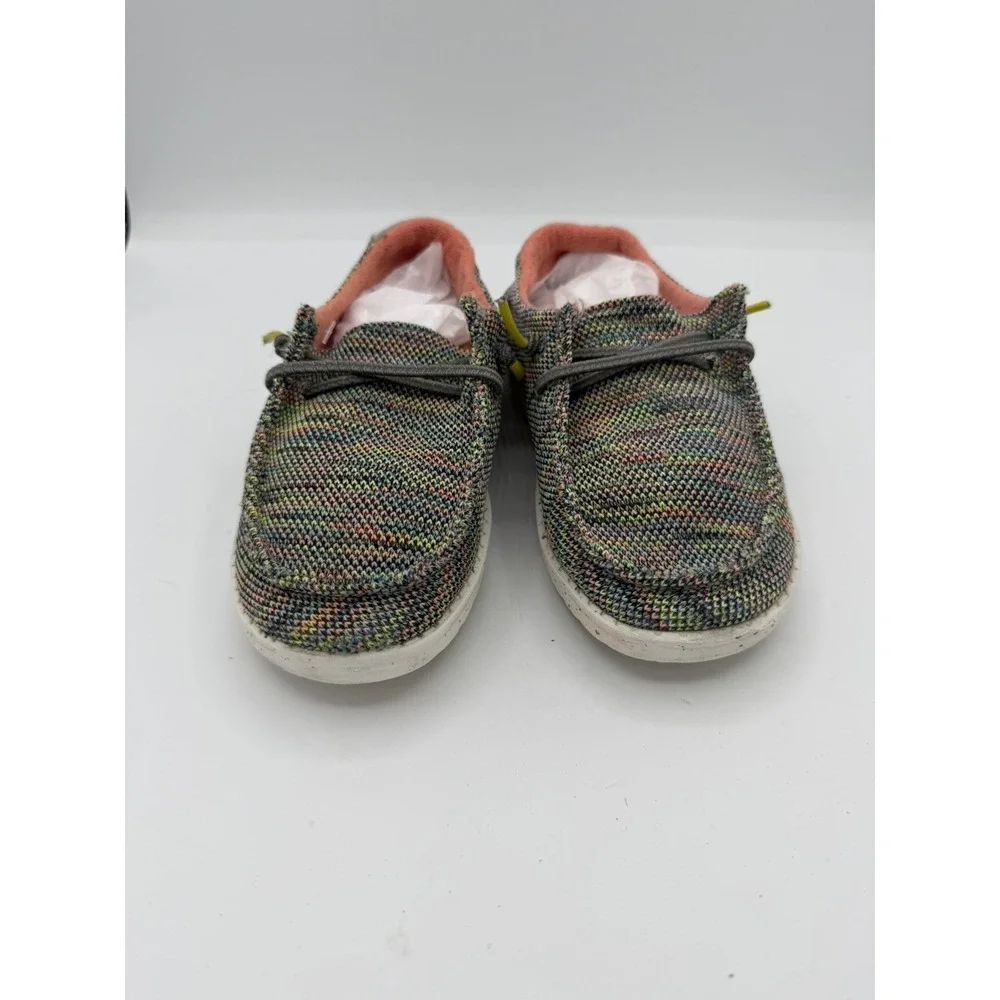 Hey Dude Youth/Kids Wendy  Peacock Pink Loafers Size 12